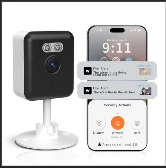 3MP Smart Home Security Camera – Night Vision, Two-Way Audio, Motion Detection, Alexa Compatible