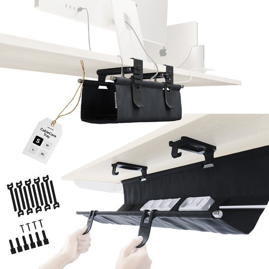 Ascrono® CableCare Tray Black Mini (14.1 in 35.7 cm)