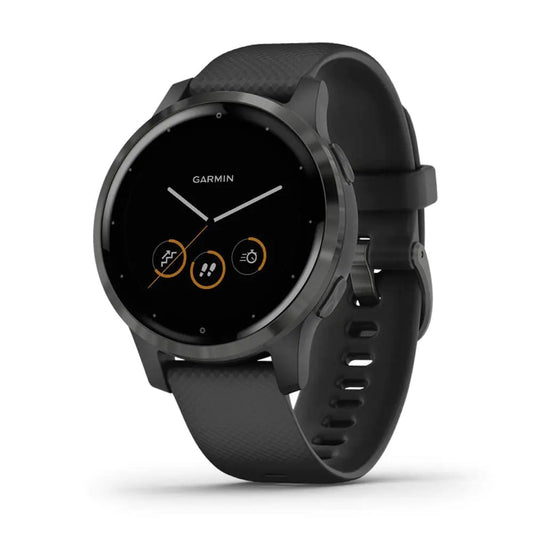 Garmin Vivoactive 4 GPS Smartwatch Features Music Body Energy Monitoring Animated Workouts Pulse Ox Sensors and More Black Black Smartwatch 45mm